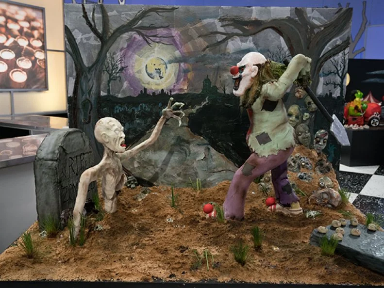 Team Zesty Zombies entry for Clowns Vs. Zombies, as seen on Halloween Wars, Season 8.