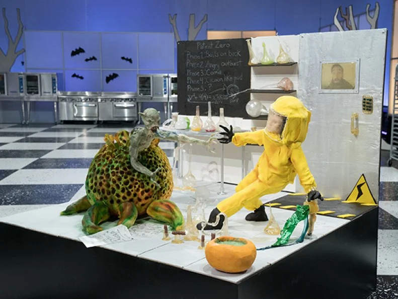 Team Candied Cadavers entry for Outbreak, as seen on Halloween Wars, Season 8.