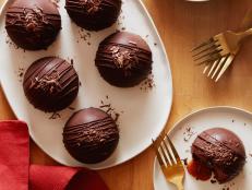 Chocolate lovers rejoice: Underneath these elegant chocolate shells are pillows of rich mousse topped with sweet caramel.