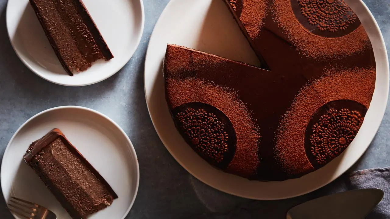 Layered Chocolate Mousse Cake