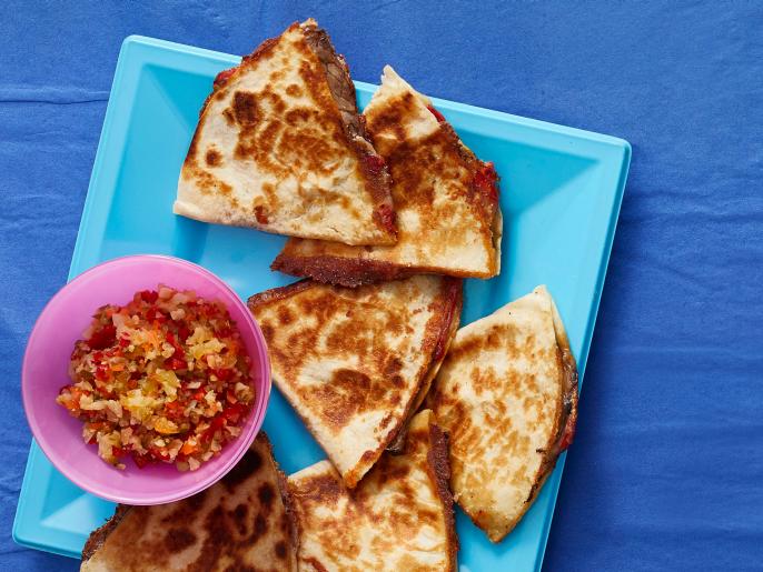 Cheesy Italian Beef Quesadillas Recipe Jeff Mauro Food Network