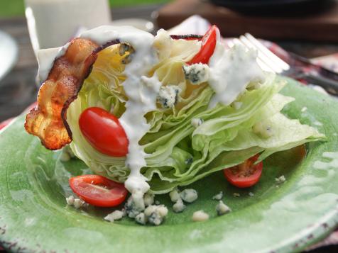 Wedge Salad with Crispy Bacon and Blue Cheese Dressing