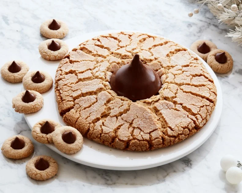 Food Network Kitchen’s Giant Peanut Butter Blossom Cookie Cake.