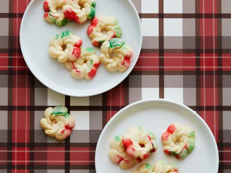 Tri-Color Christmas Spritz Cookies