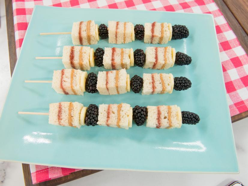 Peanut butter and jelly kabobs, as seen on The Kitchen, Season 18.