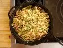 Close-up of Cajun Pasta, as seen on The Pioneer Woman, Season 19.