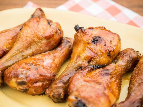 Smoked Crispy Chicken Drums with Maple Butter Hot Sauce