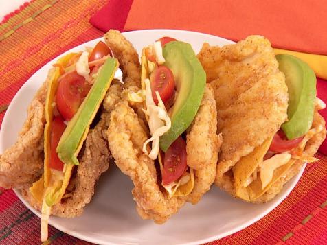 Double Crunch Fried Chicken Tacos