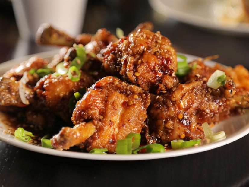 The K-Town Chicken Wings as Served at Del Seoul in Chicago, Illinois, as seen on Diners, Drive-Ins and Dives, Season 28.