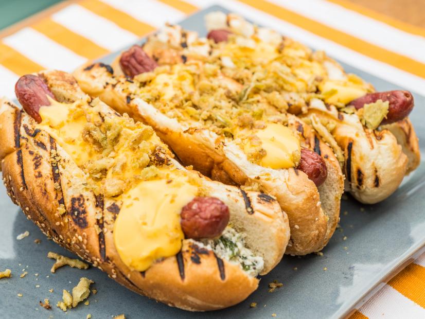 Sunny Anderson makes Jalapeno Popper Hot Dogs, as seen on Food Network's The Kitchen