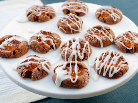 Mayhaw Thumbprint Cookies with Cream Soda Glaze