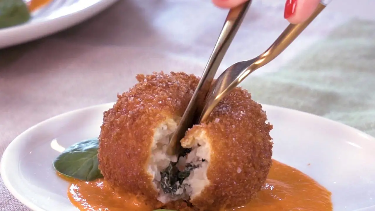 Chicken Spinach Potato Balls