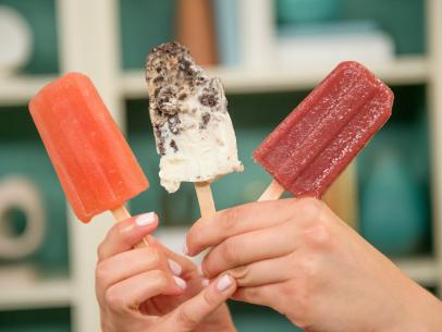 Cookies and cream, Negroni, and Grape ice pops, as seen on The Kitchen, Season 18.