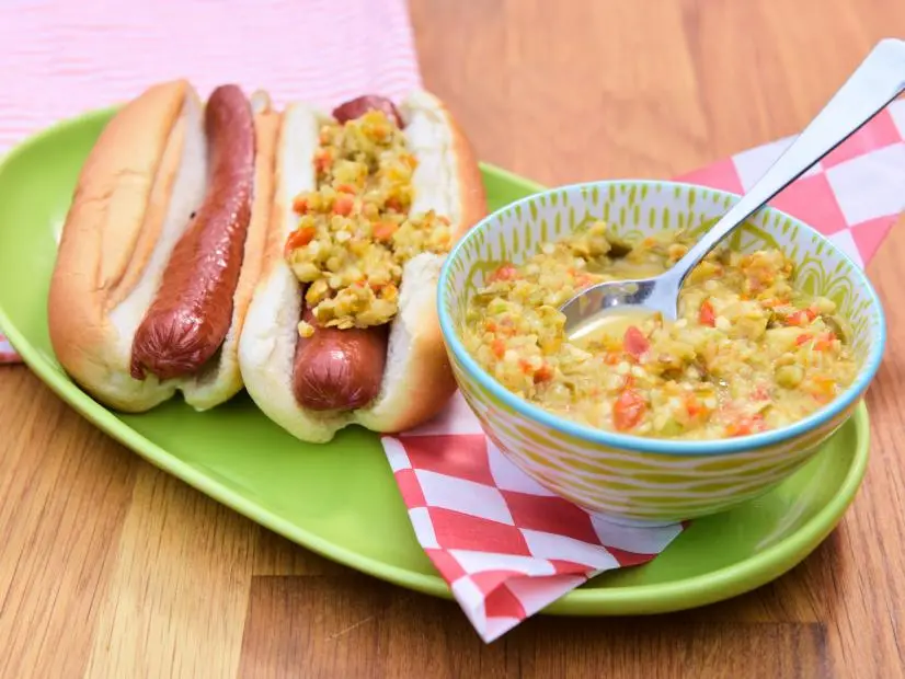 Jeff Mauro makes a Sweet Cherry Pepper Relish, as seen on Food Network's The Kitchen
