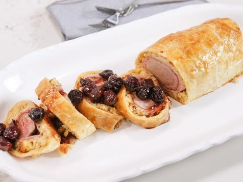 Pork Wellington with Cherry Port Sauce
