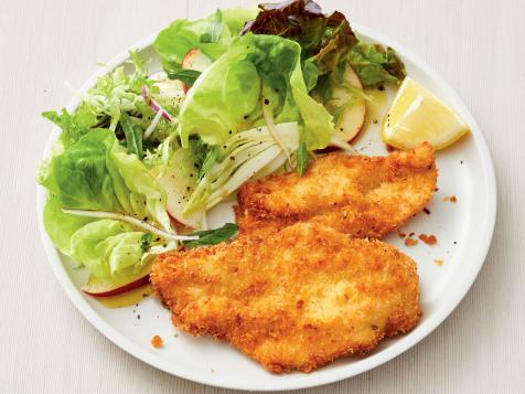 Crispy Almond Chicken with Apple-Fennel Salad