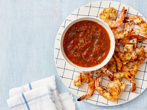 Grilled Shrimp with Smoky Grilled Tomato Cocktail Sauce