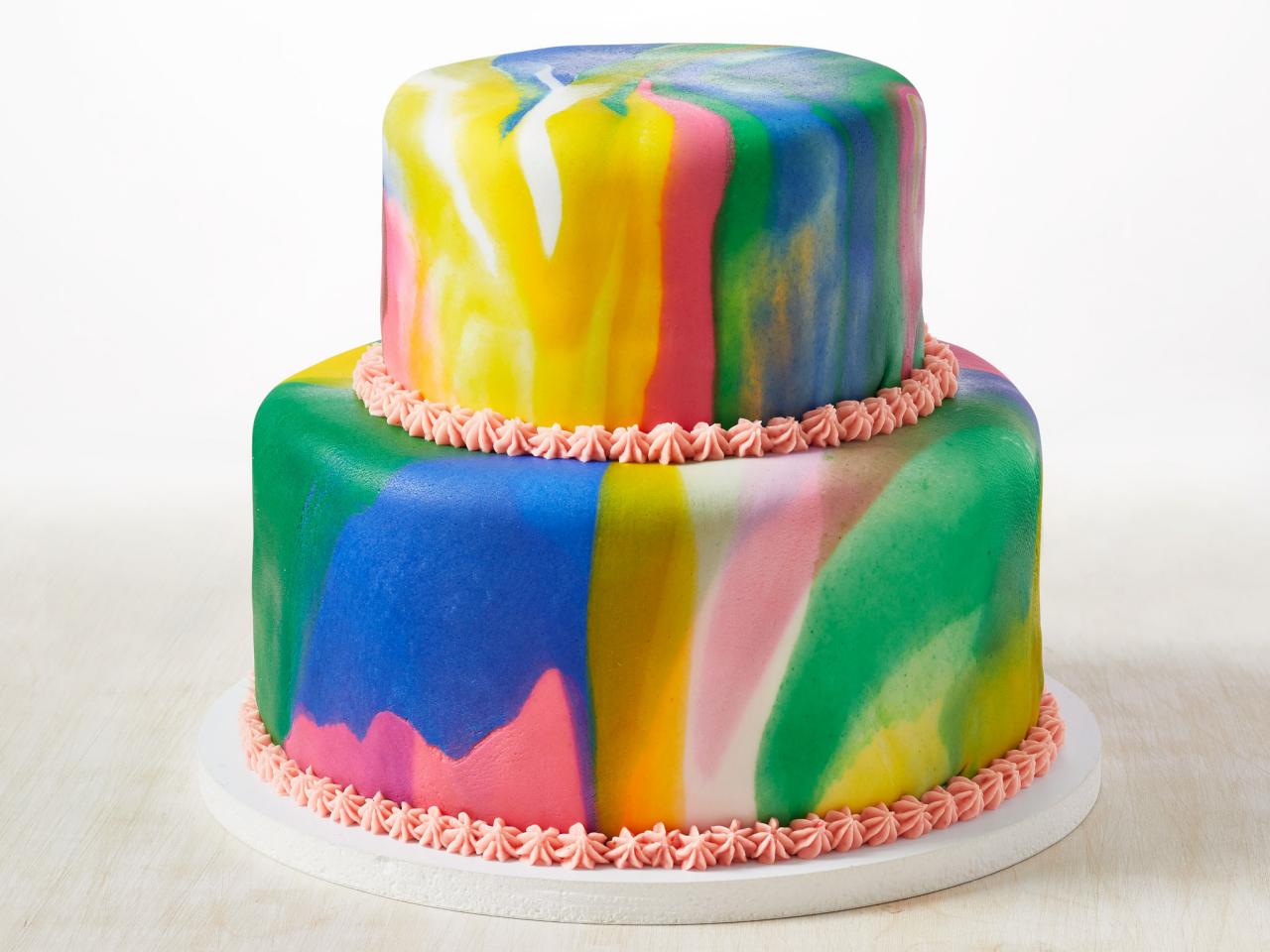 Rainbow Girls Birthday Cake Weight 5kgs 2 Layers With Egg Sh ...
