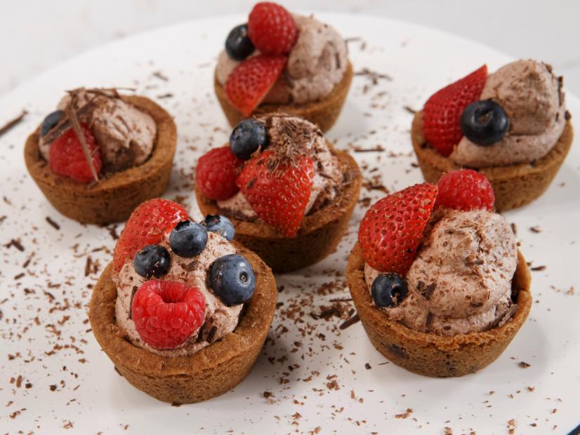 World's Easiest Chocolate Mousse in Cookie Bowls are displayed, as seen on Let's Eat, Season 1.