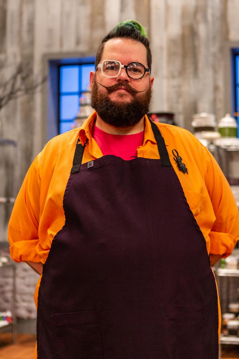 Contestant Andrew Fuller poses for a photo, as seen on Food Network's Halloween Baking Championship Season 4.