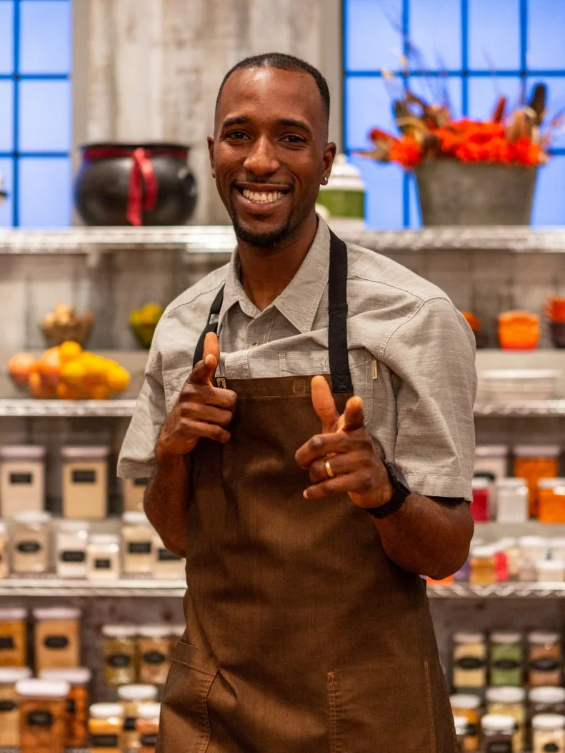 Contestant Jamal Lake poses for a photo, as seen on Food Network's Halloween Baking Championship Season 4.