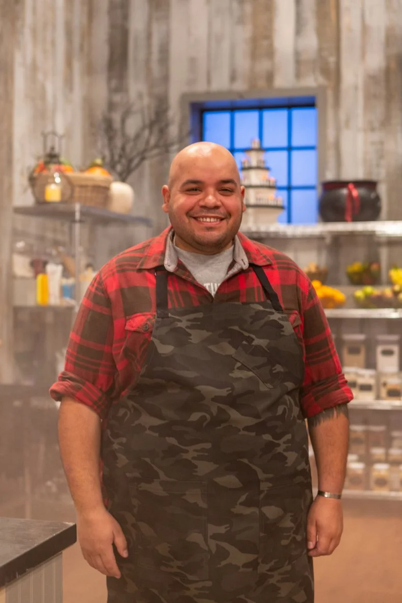 Contestant Steven Vargas poses for a photo, as seen on Food Network's Halloween Baking Championship Season 4.
