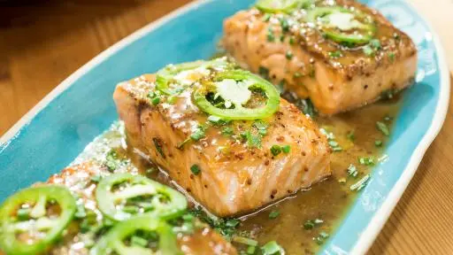 Apple Cider-Glazed Salmon Recipe | Geoffrey Zakarian | Food Network