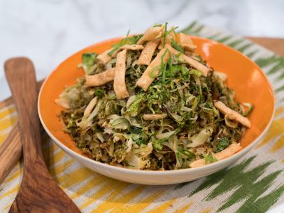 Jeff Mauro makes Crispy Asian Brussels Sprout Salad, as seen on Food Network's The Kitchen 