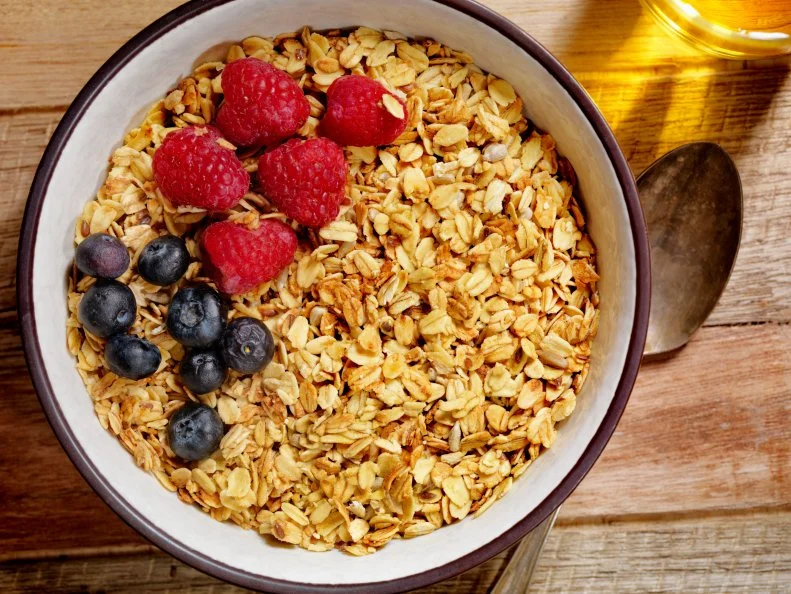 Granola With Fresh Fruit-Photographed on Hasselblad H1-22mb Camera
