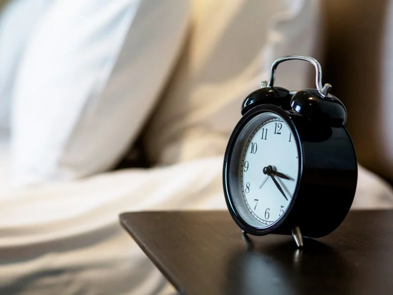 alarm clock on bedside