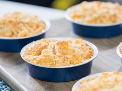 Food beauty of baked macaroni and cheese, as seen on Trisha's Southern Kitchen, Season 12.