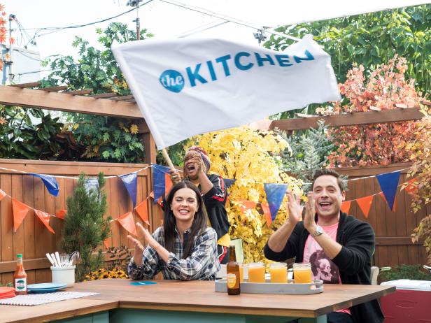 Katie Lee, Sunny Anderson, and Jeff Mauro, as seen on Food Network's The Kitchen