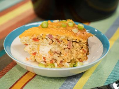 Katie Lee makes a Slow Cooker Hash Brown Casserole, as seen on Food Network's The Kitchen 