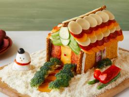 Crudites "Gingerbread" House