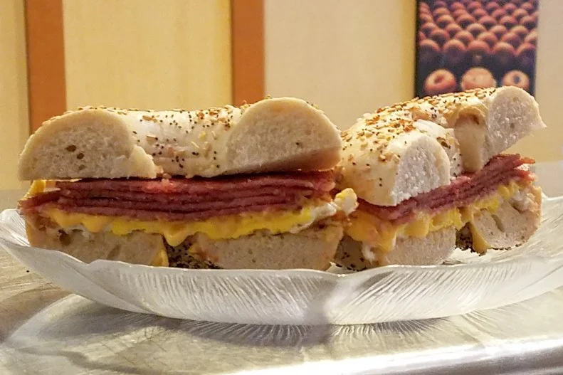 North Jersey and South Jersey don’t agree on much. One half of the state claims allegiance to NYC, the other half to Philly. One prefers hoagies, the other subs. Though they may call it different things — Taylor ham in North Jersey and pork roll in South — this Canadian bacon-like meat is a Jersey favorite, especially when combined with fried egg and cheese on some sort of bread. The hard roll is the most-common foundation. But, while the state doesn't get nearly as much credit as its Big Apple neighbor, New Jersey is also famous for its impeccable bagels. Try all of the above at Bagel Chateau in Westfield. There, chewy bagels are stacked thinly sliced, crisp meat, hot fried egg and cheese oozing out the side.