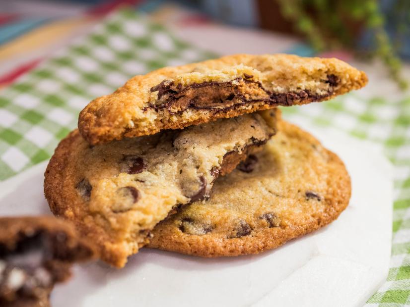 Katie Lee makes Peanut Butter Cup Stuffed Chocolate Chip Cookies, as seen on Food Network's The Kitchen 