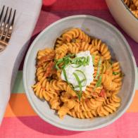 Jeff Mauro makes One Pot Super Easy Fusilli, as seen on Food Network's The Kitchen, as seen on Food Network's The Kitchen 