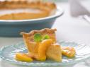 Food beauty of buttermilk chess pie, as seen on Trisha's Southern Kitchen, Season 12.
