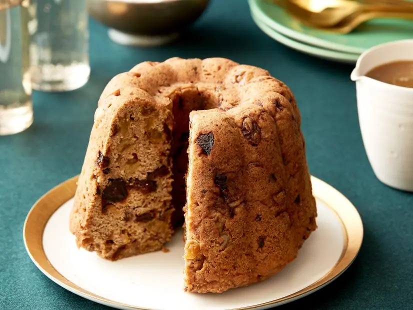 FN Flat Recipe: Figgy Pudding, Brown Sugar Sauce, Whipped Cream