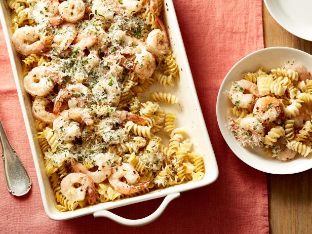 FN Flat Recipe, Shrimp Scampi Dump Dinner, Alfredo Shrimp Scampi Dump Dinner,