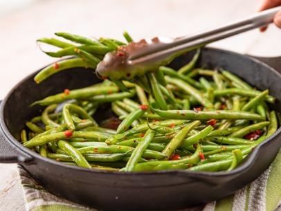 Close-up of Spicy Green Beans