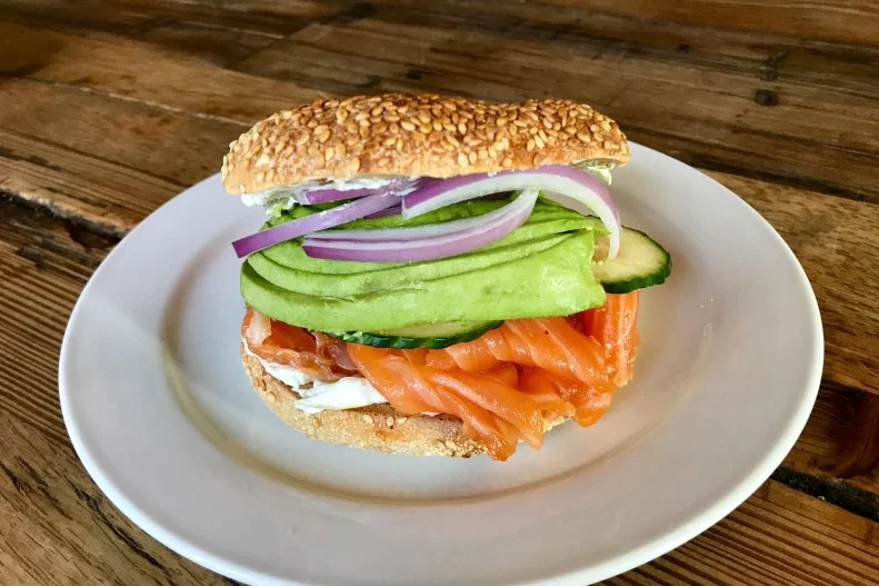 This Logan Square cafe has a great wood-fired oven making great pizza during the day and awesome bagels in the morning. The Hook showcases those bagels with the addition of togarashi-crusted lox, a shmear of artichoke cream cheese and toppings of cucumber, avocado and red onion, making for a subtle but delicious twist on the classic bagel and lox.