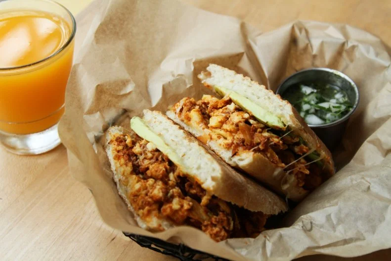 For those craving Rick Bayless' Mexican cuisine morning, noon and night, his made-to-order breakfast sandwiches at Xoco are the perfect solution. The Chorizo-Egg Torta is made with soft-scrambled eggs, housemade pork chorizo, poblano rajas, melted Samuel's cheese and avocado, making it the ideal morning fix.