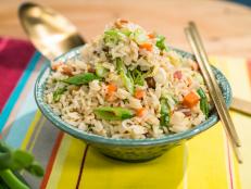 Jet Tila makes a Bacon and Egg Fried Rice, as seen on Food Network's The Kitchen