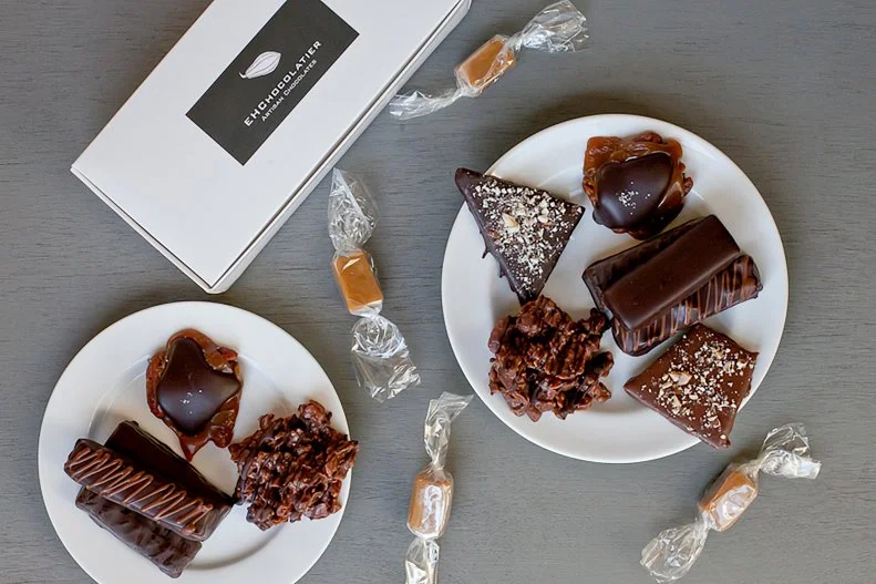This Boston-area chocolate shop prepares filled chocolates, toffees and the best peanut butter cups you'll ever try, along with assorted high-end chocolate bars. The founding duo,
Catharine Sweeney and Elaine Hsieh, love to put their own spin on the chocolates with childhood favorites and ingredients from their hometowns. Try bourbon-splashed caramels, tea-infused ganache and the adorable chocolate hedgehogs. For chocolate overload, the Big Tasty box gives a taste of some of their best chocolates.