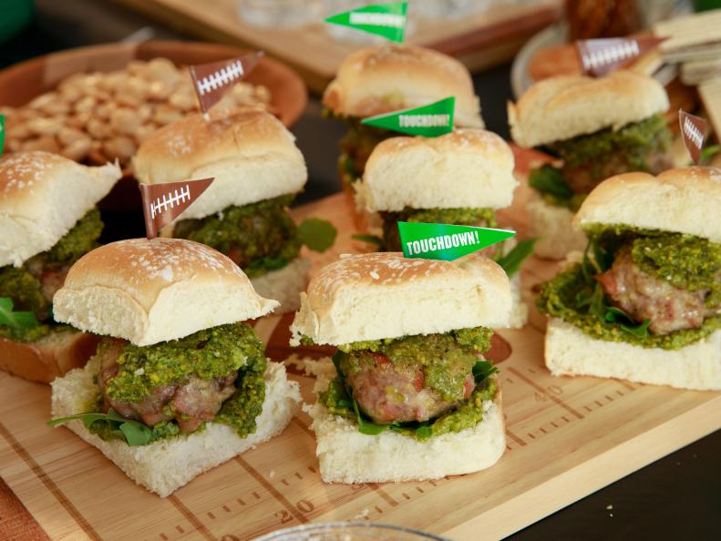 Giadas Mortadella Meatball Sliders, as seen on Giada Entertains, Season 4.