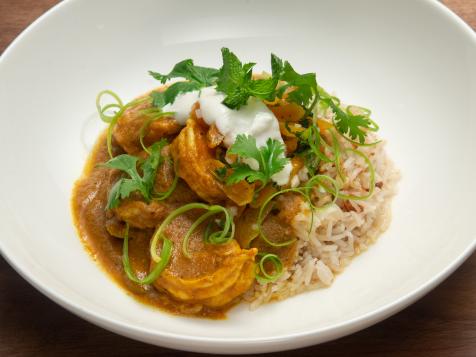 Shrimp Curry with Lentils and Coconut Rice