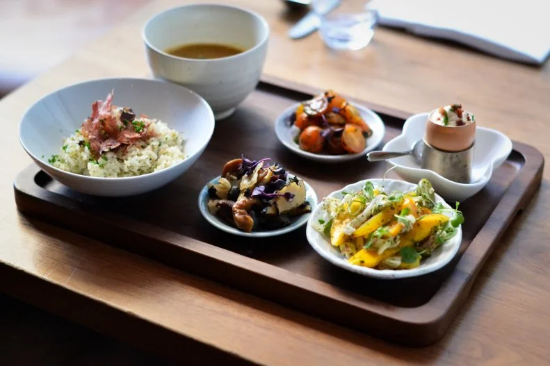 At Chef Josef Centeno's quietly marvelous Orsa & Winston, Japanese and Italian flavors come together seamlessly. That's particularly true of the omakase Japanese breakfast, a hidden gem in the LA brunch world that features dishes like the Misostrone, a minestrone and mixed-tomato reduction with a miso base. Since Centeno spent years perfecting his croissant recipe before he debuted it to the public, you owe it to him to order one while you're there. Proof of his efforts are in the impossibly flaky layers of buttery wonder.