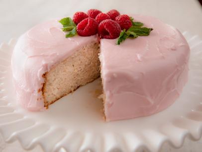 Close-up of Lemon and Raspberry Cream Cake