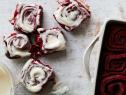 Food Network Kitchen’s Red Velvet Cake Mix Cinnamon Rolls.